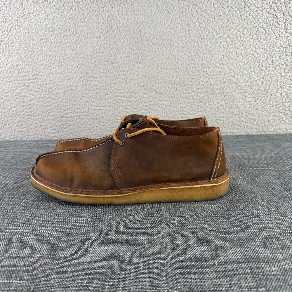 Clarks Desert Trek Shoes Mens 13 Brown Beeswax Leather Center Seam 261135527120